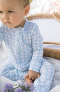 Ottie & Ollie Sleepsuit in Bluebell Check