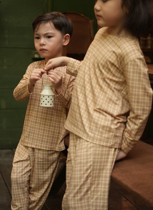 Ottie & Ollie Long Pyjamas Set in Morning Nest