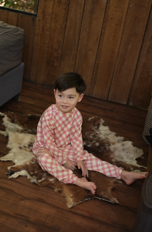 Ottie & Ollie Long Pyjamas Set in Ember Weave