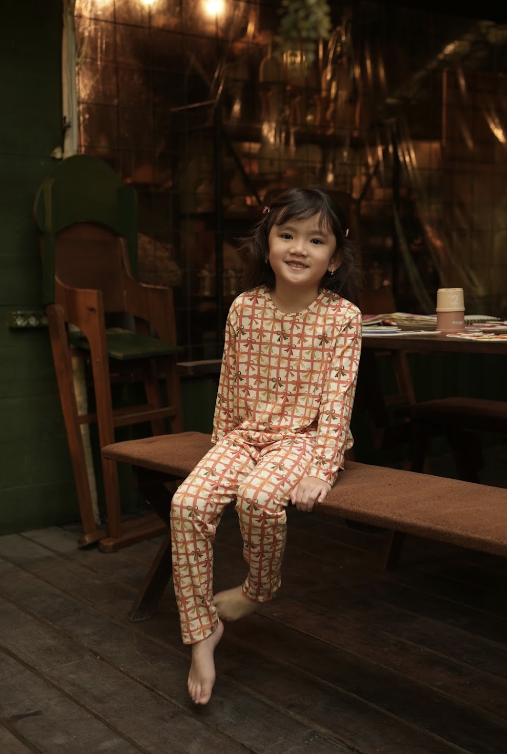 Ottie & Ollie Long Pyjamas Set in Tender Ties