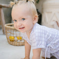 Ottie & Ollie Kimono Shorts Set in Purplish Gingham
