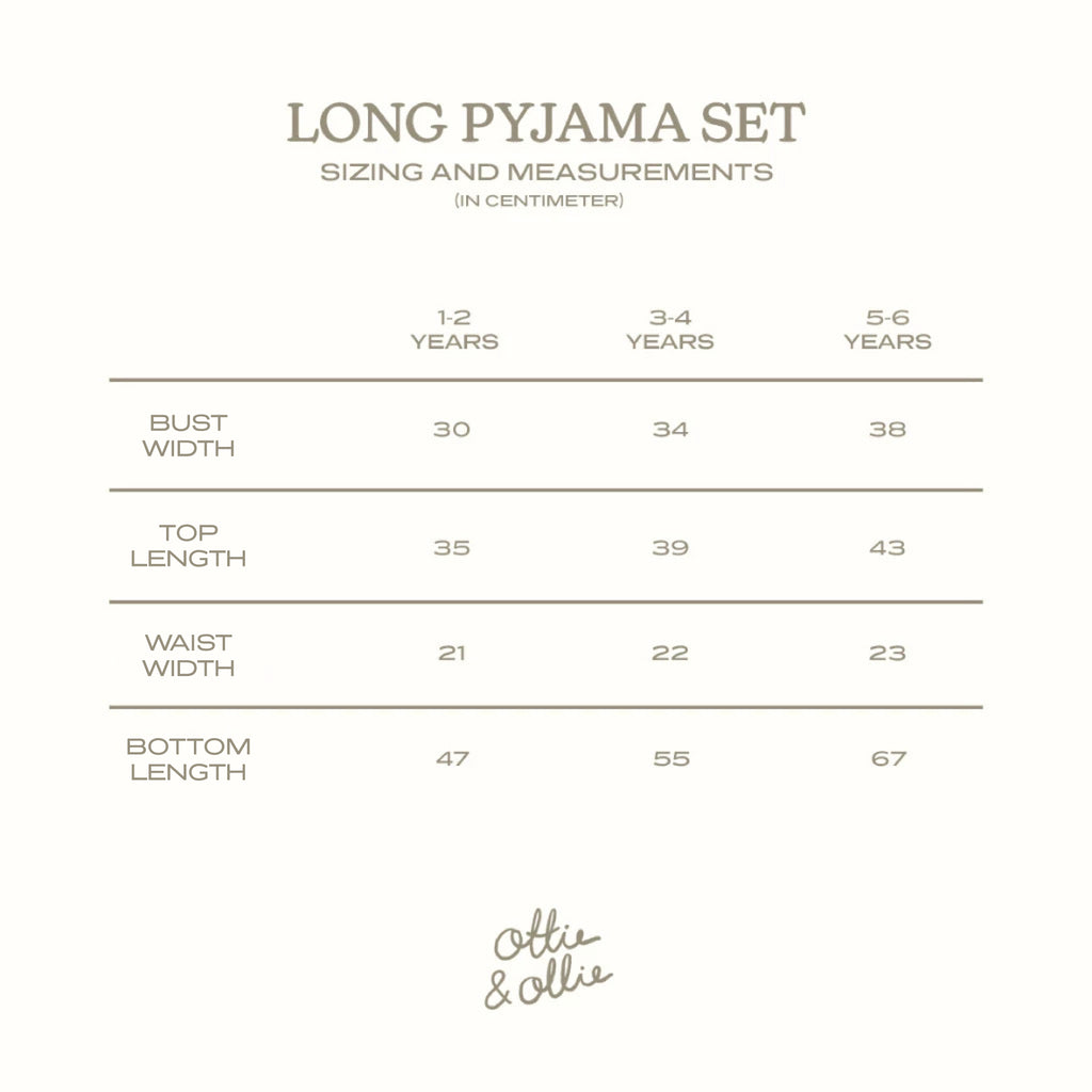 Ottie & Ollie Long Pyjamas Set in Morning Nest