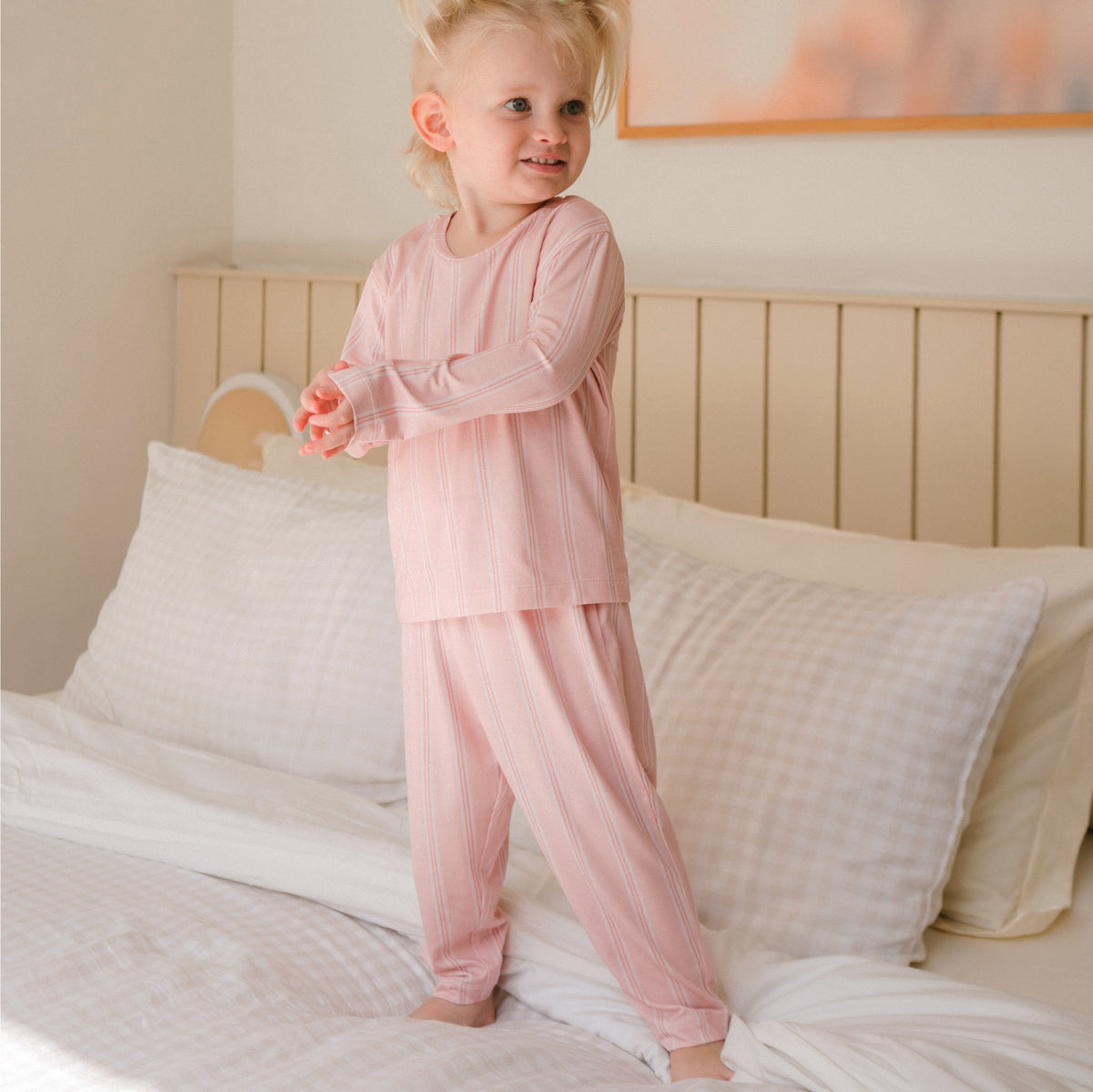 Ottie & Ollie Long Pyjamas Set in Rosie Stripes