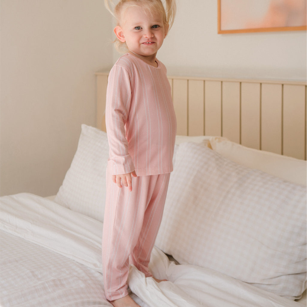 Ottie & Ollie Long Pyjamas Set in Rosie Stripes