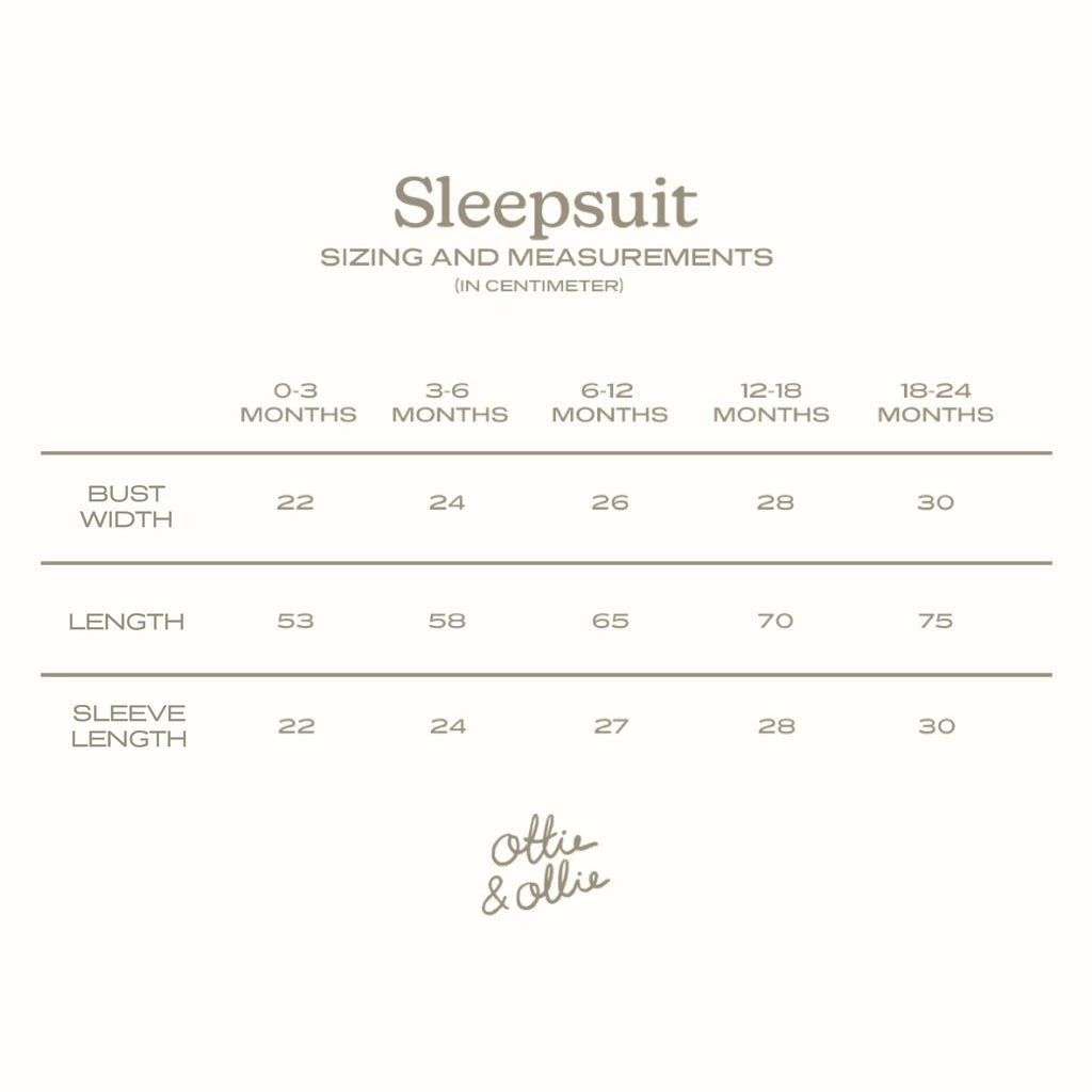 Ottie & Ollie Sleepsuit in Blossom Ribbon
